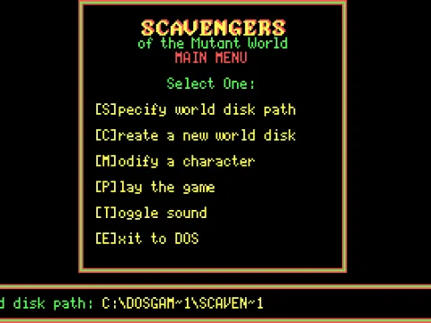 
											The main menu
