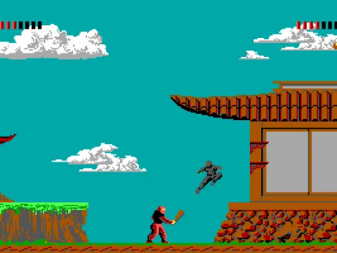 
											While jumping to a ninja assassin