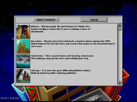 
											The scenario selection screen