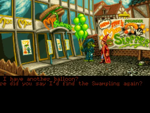 
											Outside the Swampling's fast food chain