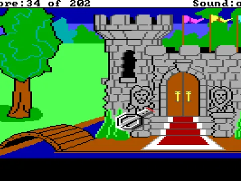 
											Crashing landing in King's Quest I