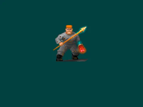 
											Have you ever seen yourself before? Here you are, with your spear and chaingun (from the END)