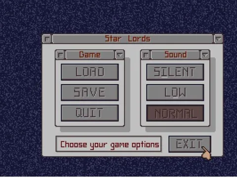 
											The world's first floating game options screen?