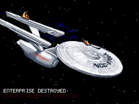 
											Enterprise destroyed - energy reserves depleted