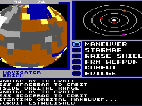 
											Orbiting a planet.