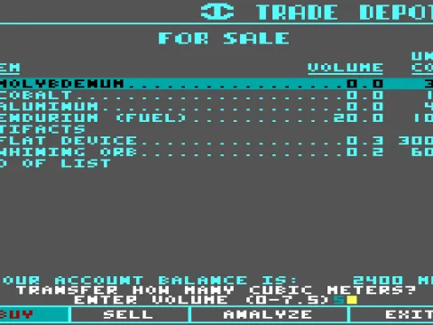 
											Trade depot (EGA/Tandy)