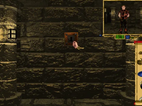 
											Using a key to unlock a door