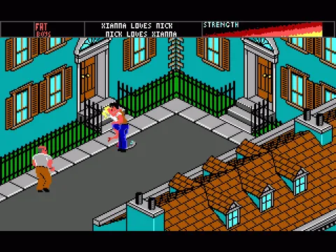 
											You save Xianna! And while the two of you are kissing, that guy in the lower corner will walk right up and KO Nick with one hit. Then you have to go save Xianna again.