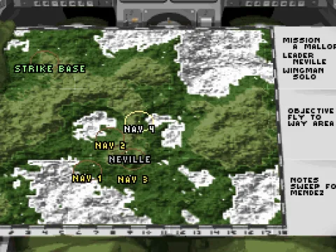 
											In flight, taking a look at the map.