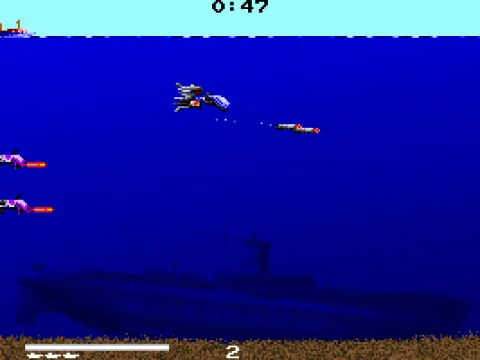 
											Two subs, a shark, and a depth-charge-tossing boat?  No problem.