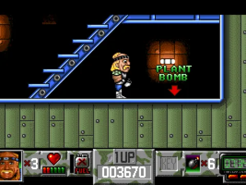 
											To escape the ship, you've got to plant nine bombs.