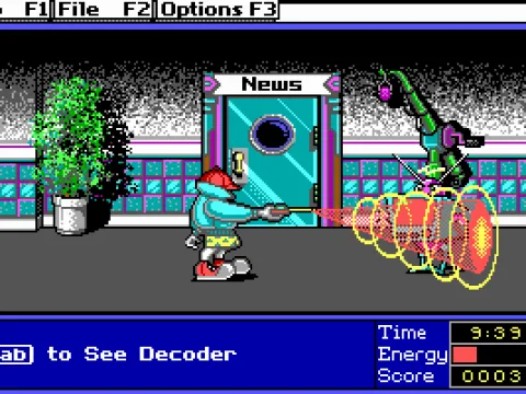 
											Catching a TV set with your zapper (EGA)