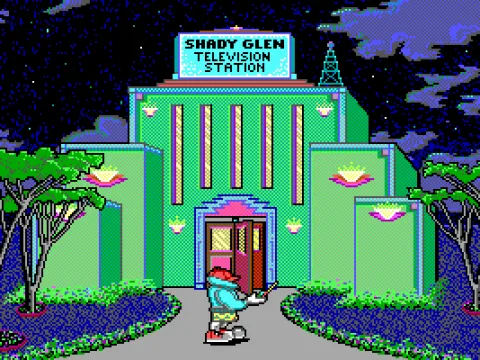 
											Entering the television station (EGA)