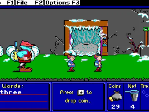 
											Try to catch the elves for clues (Tandy/PCjr)