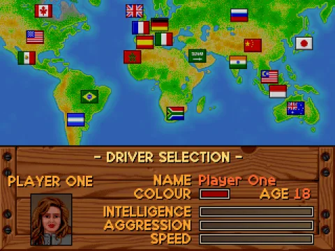 
											Character selection
