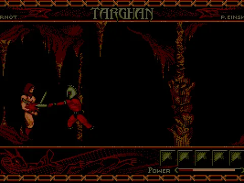 
											Targhan get stabbed in the abdomen. (VGA)