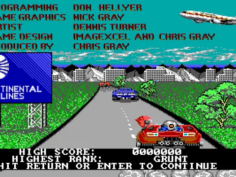
											Credits, high score (EGA)