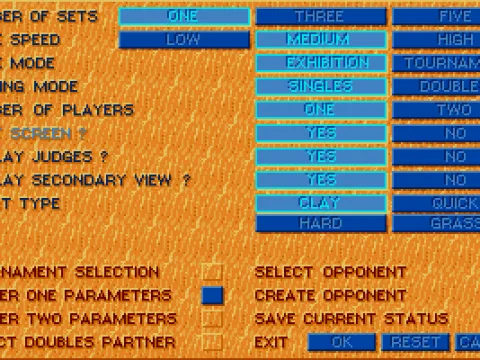 
											Options menu.