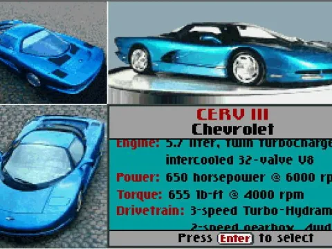 
											Car Selection Screen