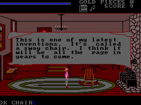 
											Interaction is accomplished by typing commands, classic style, and the reaction text is either by the narrator or Maddog himself.
