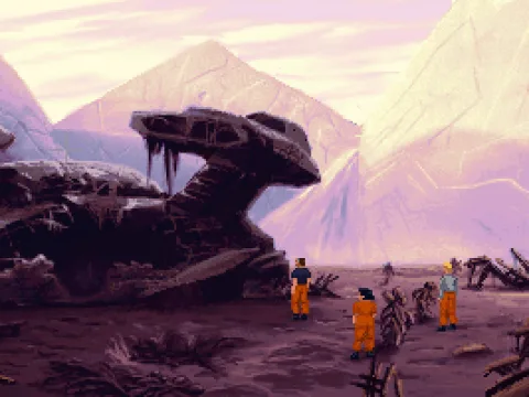 
											One of the first locations you'll explore on the planet surface. Looks like it's just a wreck...