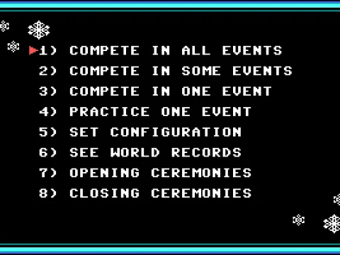 
											The main menu (EGA/MCGA/Tandy)