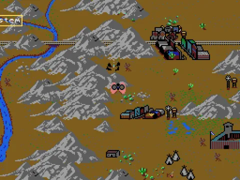 
											Choosing the next location on the overhead map