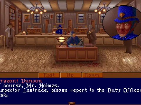 
											A visit to Scotland Yard and meeting with Inspector Lestrade.