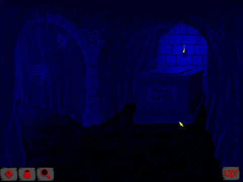 
											Starting out a new game, near the grave of Morella.