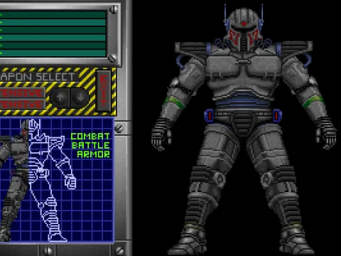 
											Outfitting your battle armor.
