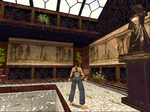 
											A sculpture in the pool room