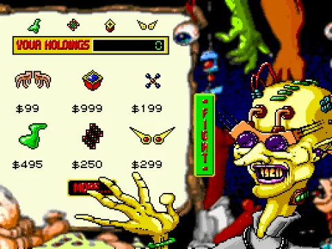 
											Purchasing weapons and modifiers from Dr. Kadaver (MCGA/VGA)