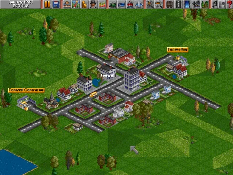 
											Bus route across town