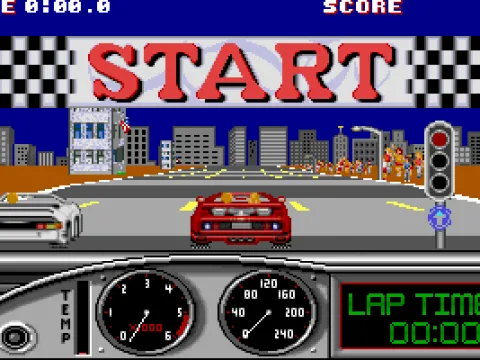 
											The starting line -- and your opponent