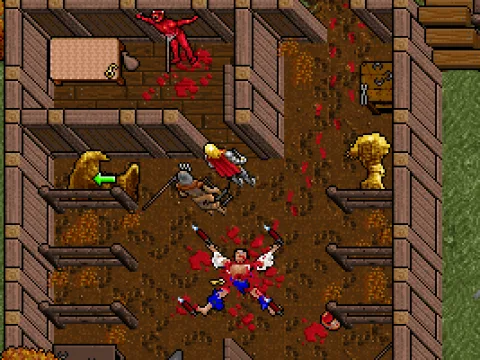 
											The game opens with a surprisingly graphic, disturbing murder scene