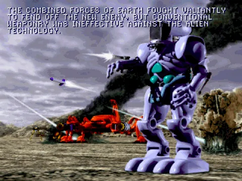 
											Intro: Earth's forces are no match for the invaders