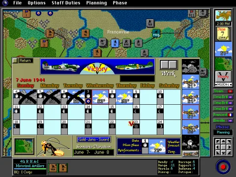 
											Weather during the conflict
