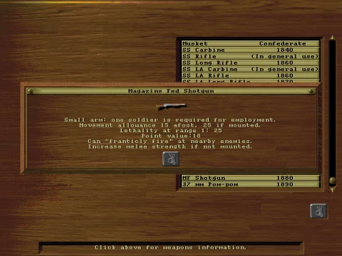 
											Weapons database