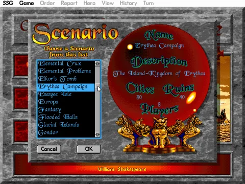 
											Starting one scenario among... a great many!