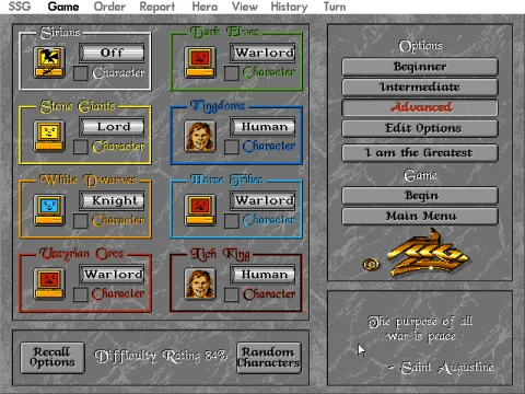
											Selecting computer/human players (up to 8). Note the quote...