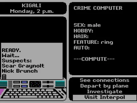 
											Entering a suspect in Interpol's computer to get a warrant