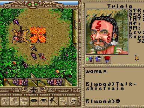 
											The village where the game starts. Displaying the first person who joins you on your quest. Now who does he remind you of?..
