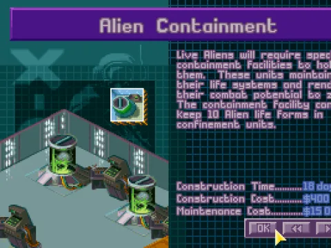 
											You can store live aliens in the alien containment facility