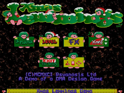 
											Xmas Lemmings 1991 Demo start screen