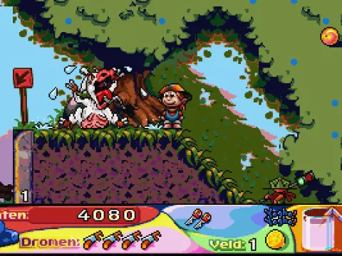 
											The crying cow is the objective of level 1