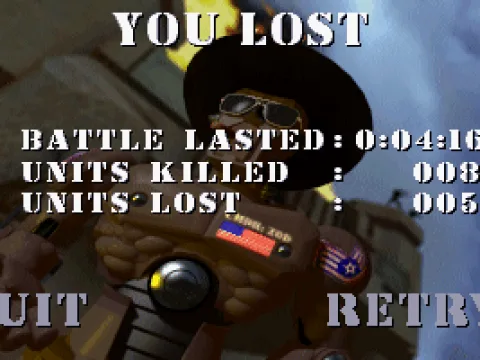 
											Level lost screen