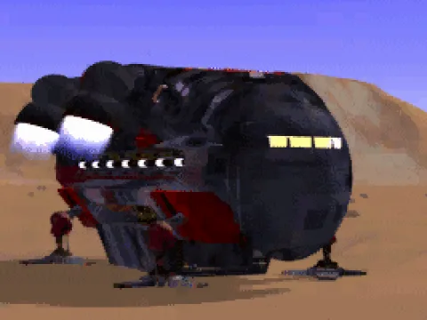 
											Successfully landed on the desert planet.