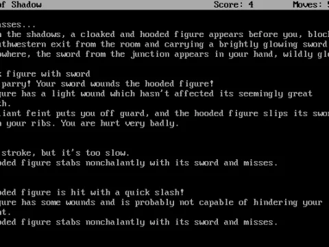 
											Fighting the mysterious hooded figure.