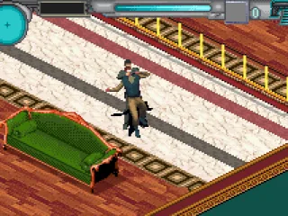 
											Bond choking a guard in the casino.