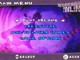 
											Menu screen.